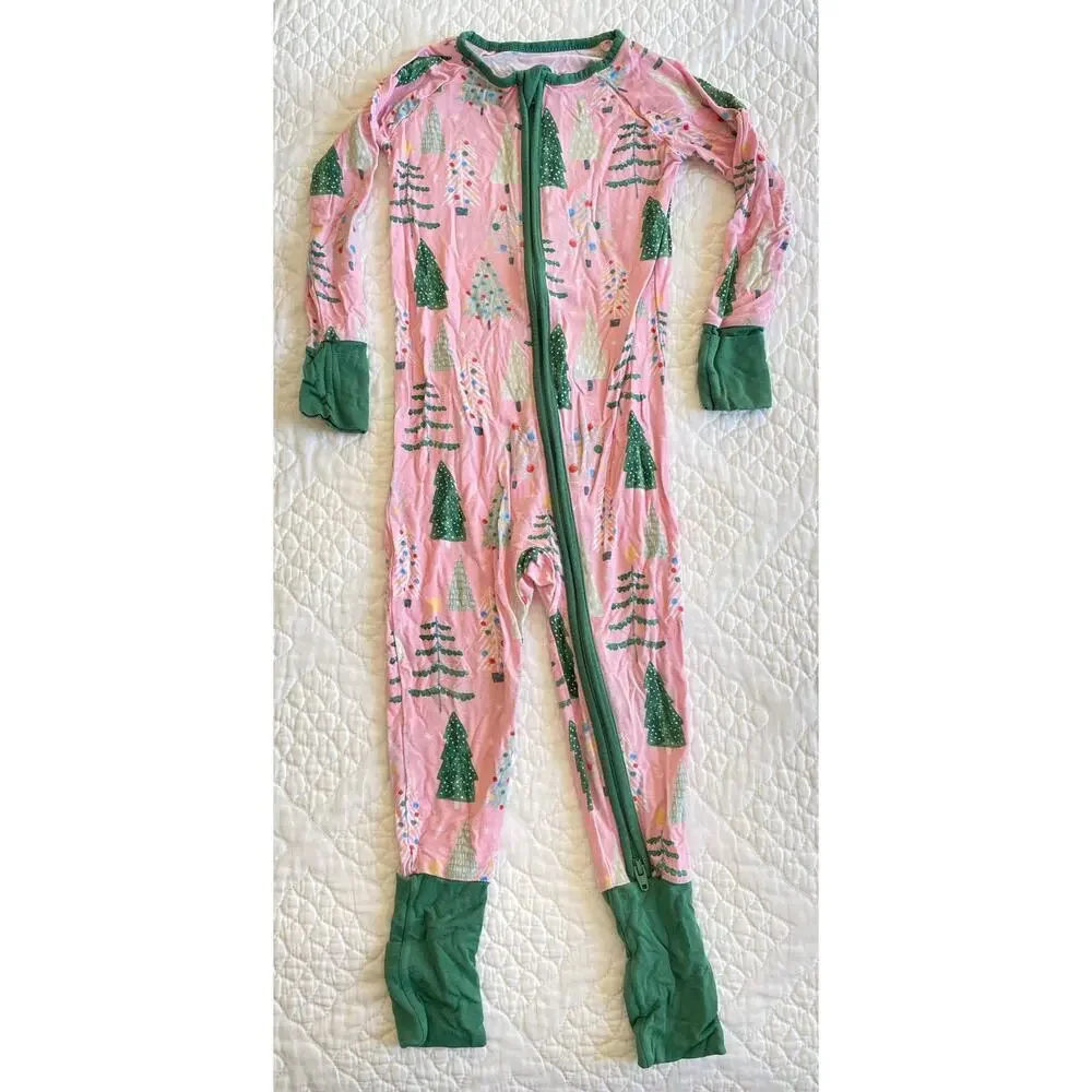 Little Sleepies Baby Girls Bamboo Zippy Sleeper Twinkling Trees Christmas 12-18m